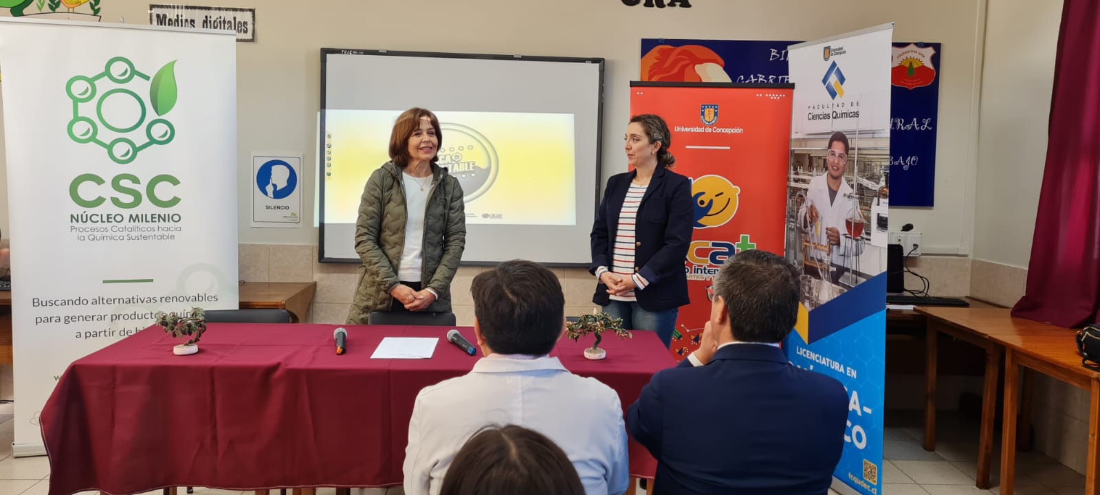 Investigadoras del Núcleo Milenio CSC lanzan juego de mesa “Química Sustentable” en colegio de la Región del Biobío